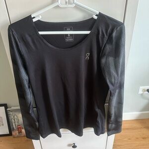 On Running Women's Charcoal Long Sleeve Tee